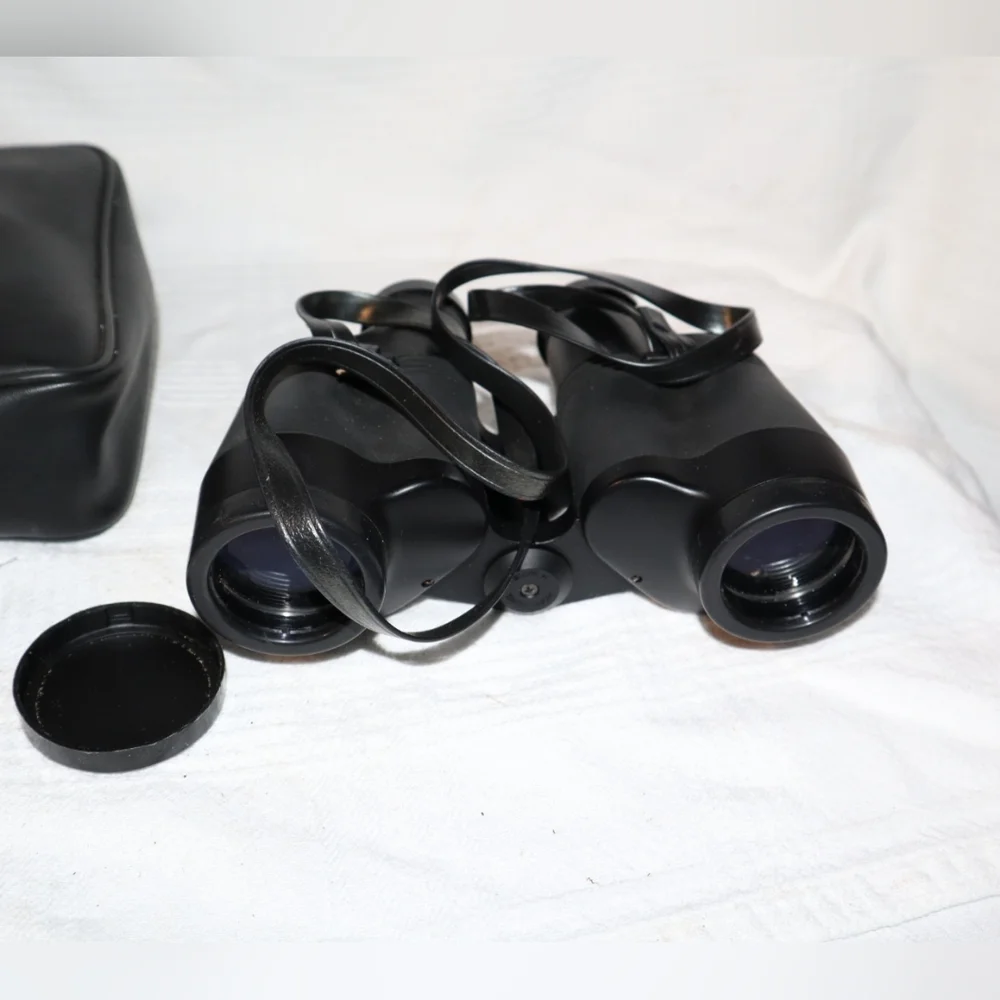 Vintage Black Binoculars - Classic 7x50 Optical Viewer